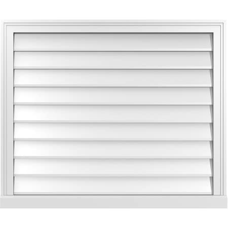 Ekena Millwork Vertical Surface Mount PVC Gable Vent w/ 2"W x 2"H , Brickmould Sill Frame, 36"W x 30"H GVPVE36X3003SN